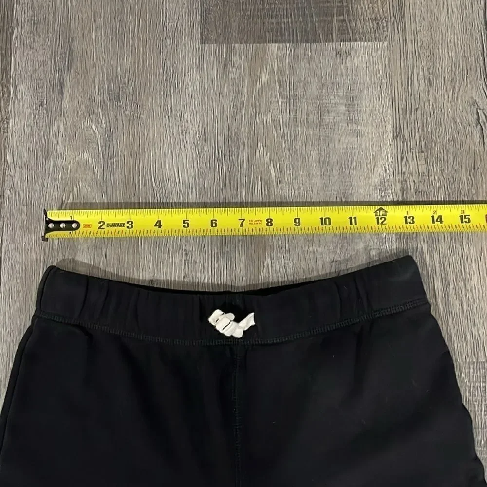 Carter’s KID EUC black sweat pants w/ white drawstring and bottom hemmed cuff 14